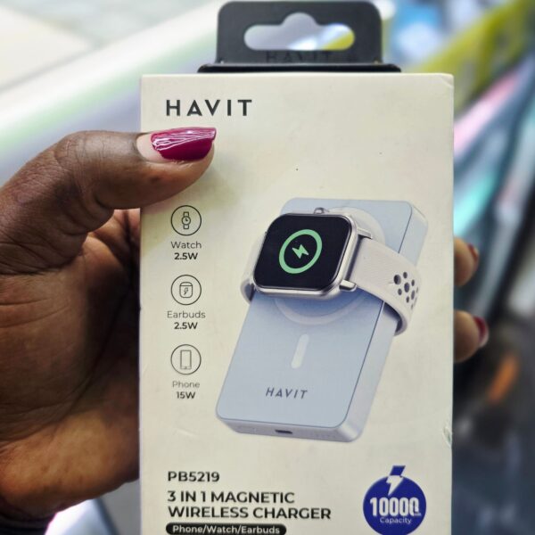 Havit PB5219 3-in-1 Magnetic Wireless Charging Power Bank