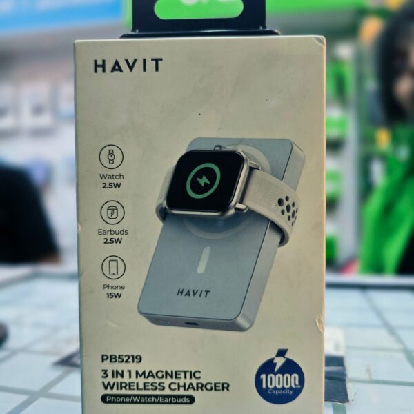 Havit PB5219 3-in-1 Magnetic Wireless Charging Power Bank